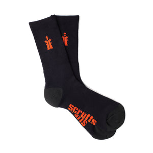 Scruffs Worker Socks Black 3pk Size 10 - 13 / 44 - 48