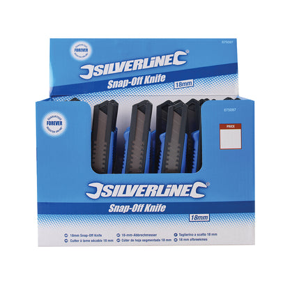 Silverline 18mm Snap-Off Knife Display Box 36pce 36pce