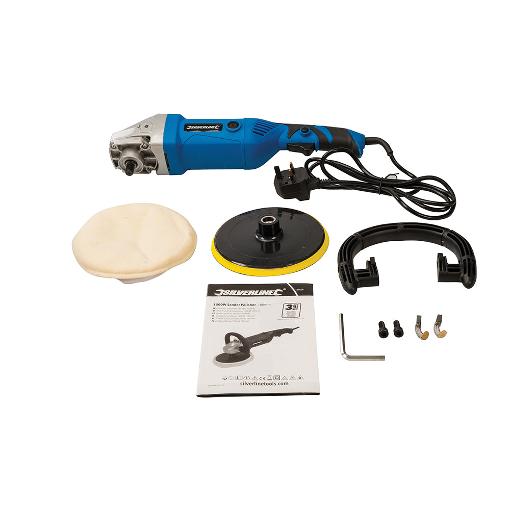 Silverline 1500W Sander Polisher 180mm 1500W