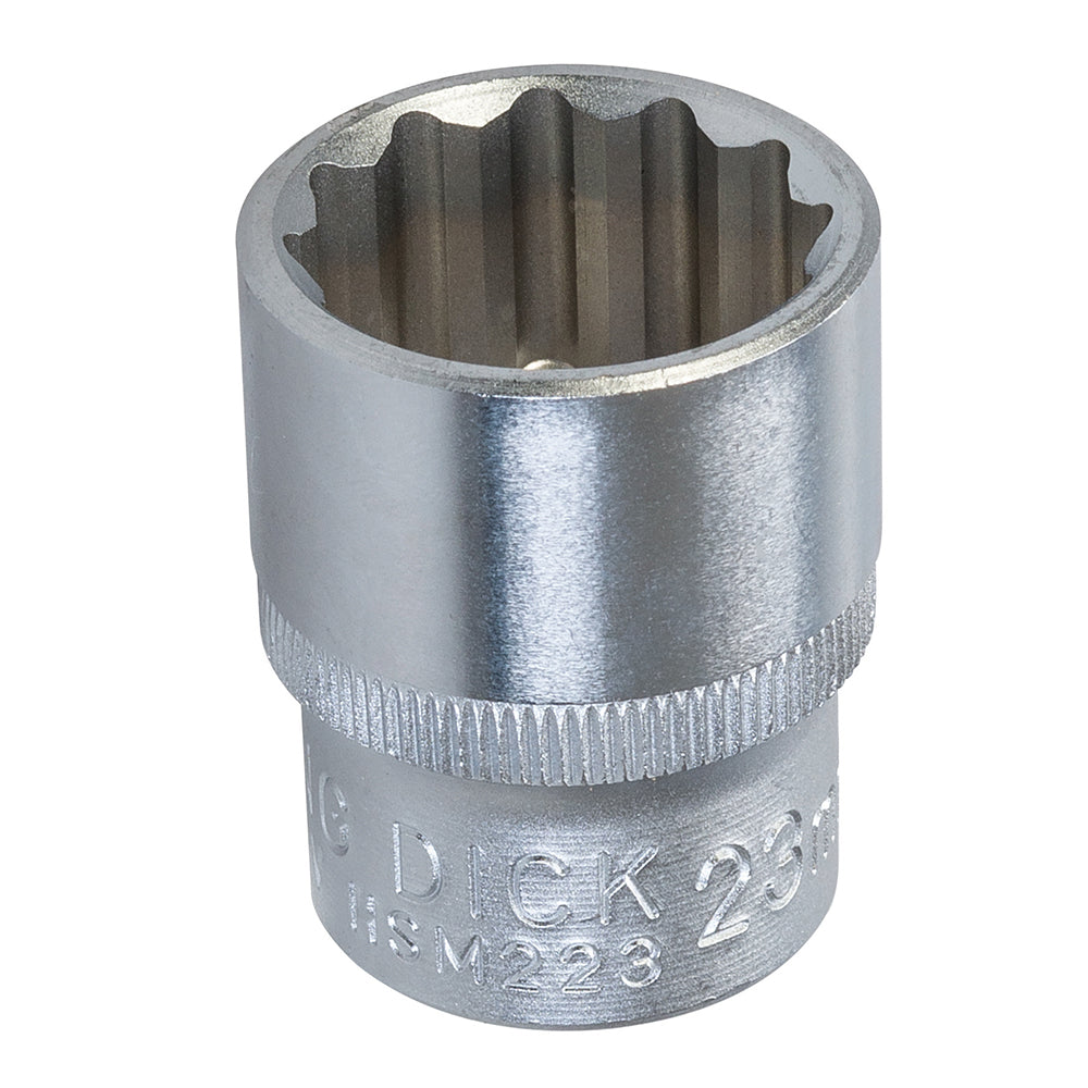 King Dick Socket 1/2" SD 12pt Metric 23mm