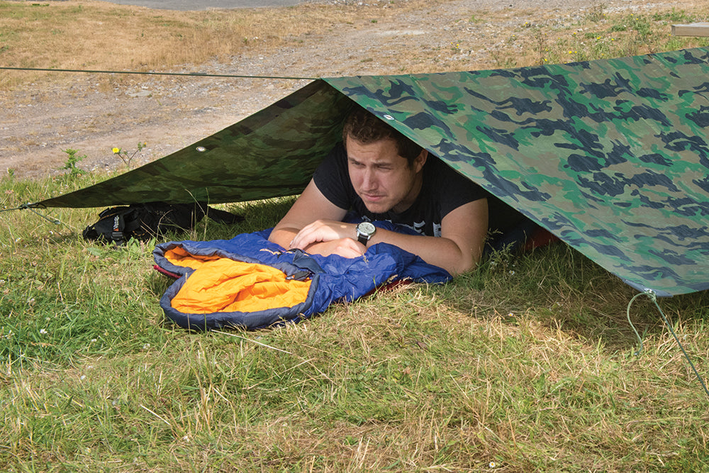 Silverline Camouflage Tarpaulin Cut 2.4 x 3m / Actual 2.3 x 2.85m