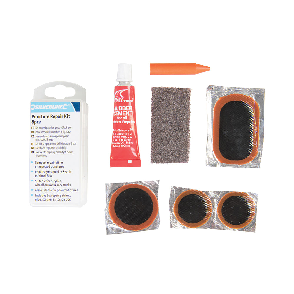 Silverline Puncture Repair Kit 8pce 8pce