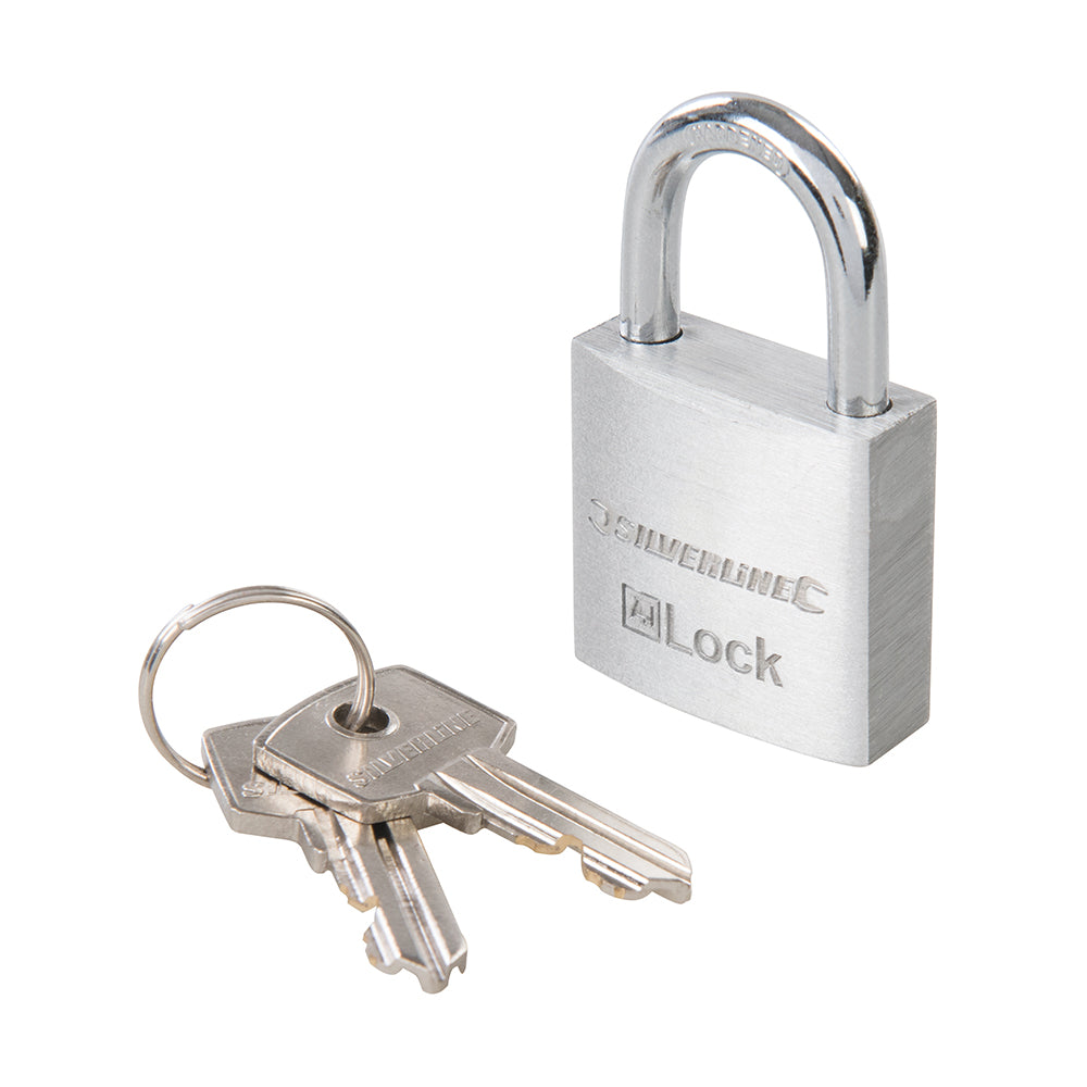 Silverline Aluminium Padlock 30mm