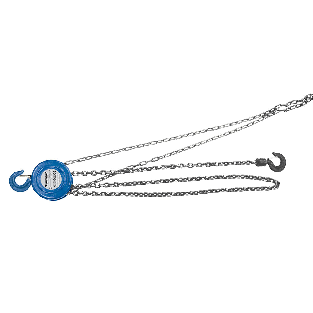 Silverline Chain Block 2000kg / 3m Lift Height