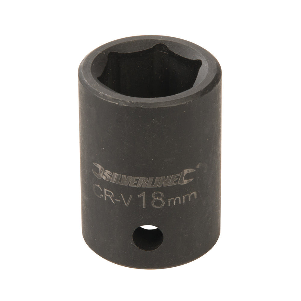 Silverline Impact Socket 1/2" Drive 6pt Metric 18mm