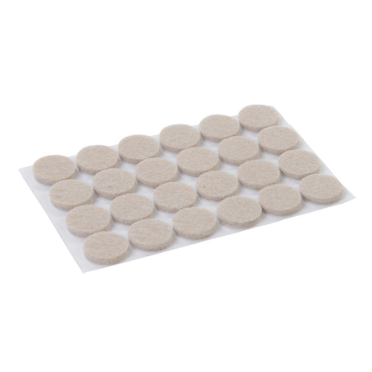 Fixman Self Adhesive Felt Pads Protectors 24pk 20mm Round