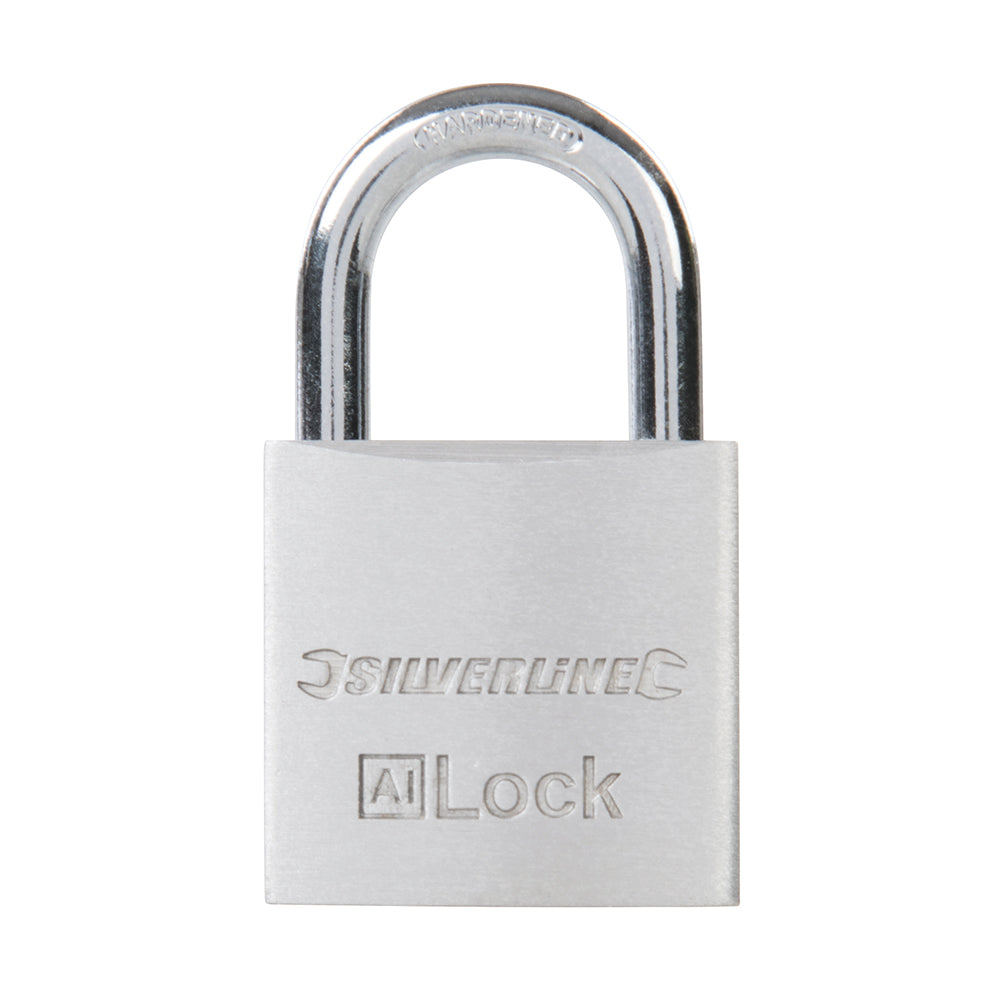 Silverline Aluminium Padlock 30mm