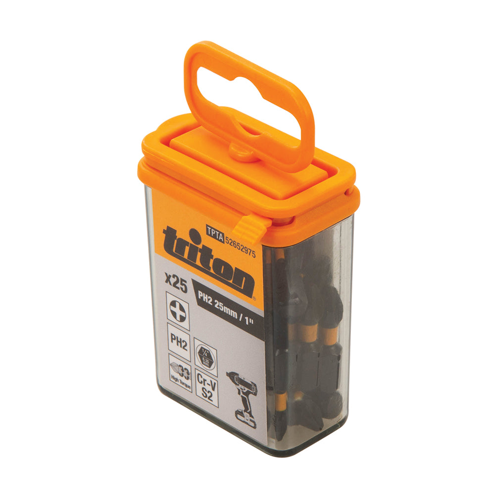 Triton Phillips Screwdriver Impact Bit 25pk PH2 25mm