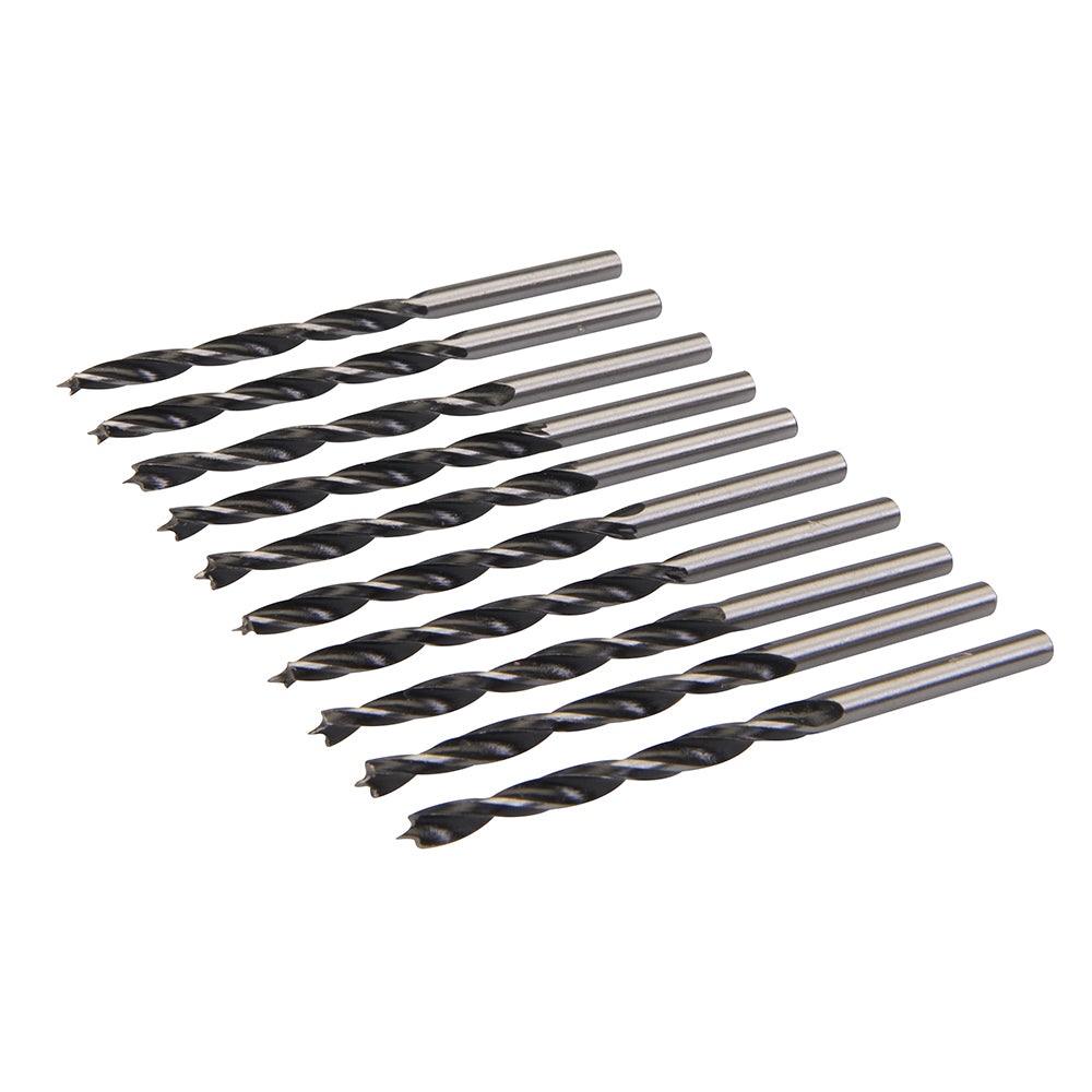 Silverline Lip & Spur Drill Bits 4mm 10pk