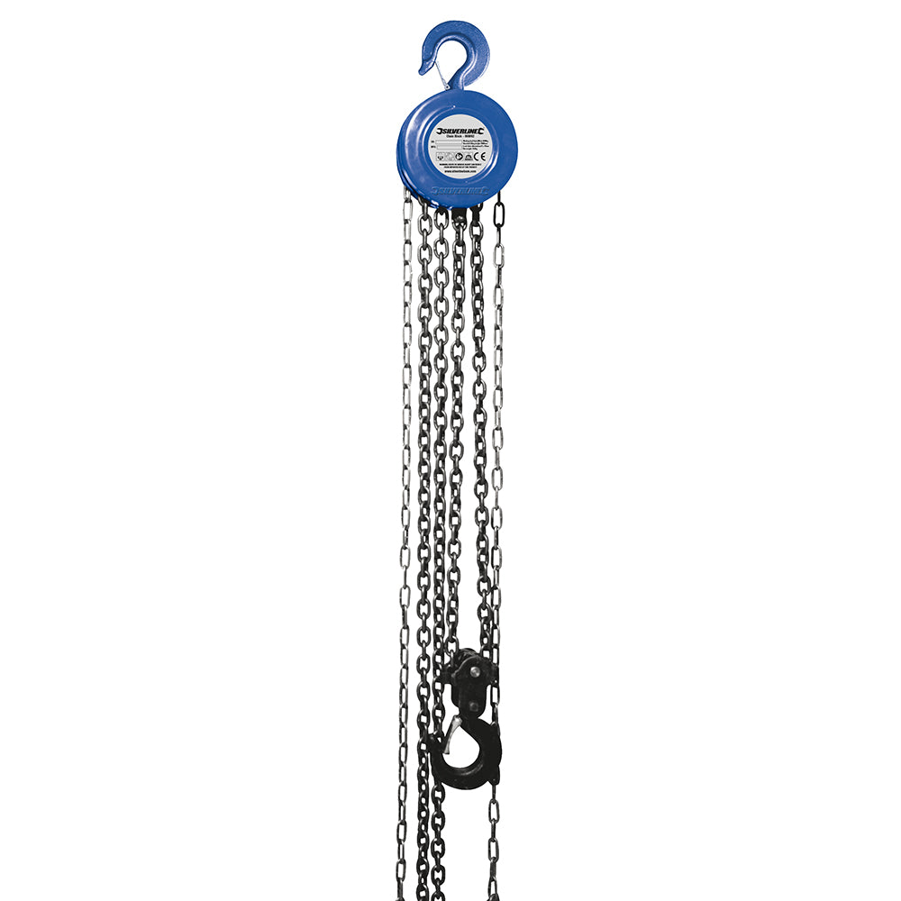 Silverline Chain Block 2000kg / 3m Lift Height