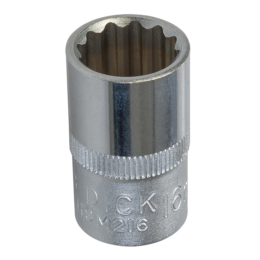 King Dick Socket 1/2" SD 12pt Metric 16mm