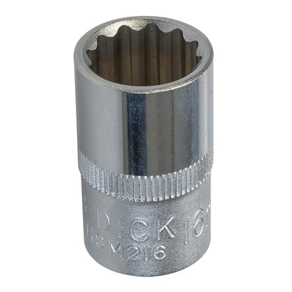King Dick Socket 1/2" SD 12pt Metric 16mm
