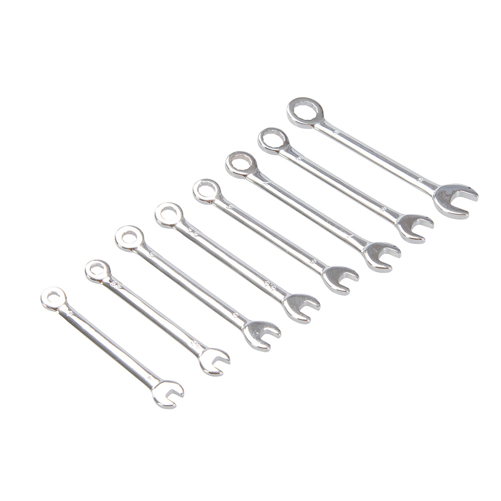 King Dick Miniature Combination Spanner Set Metric 8pce 4 - 9mm