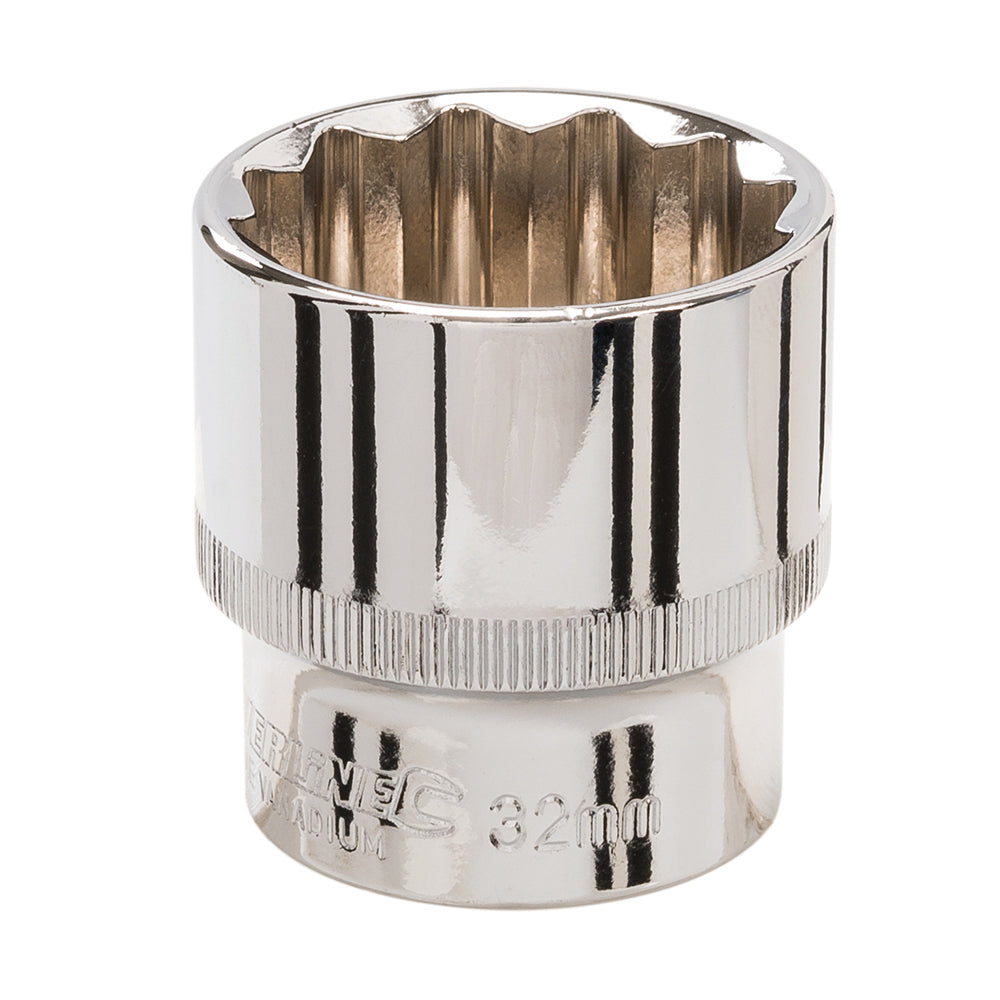 Silverline Socket 1/2" Drive 12pt Metric 32mm