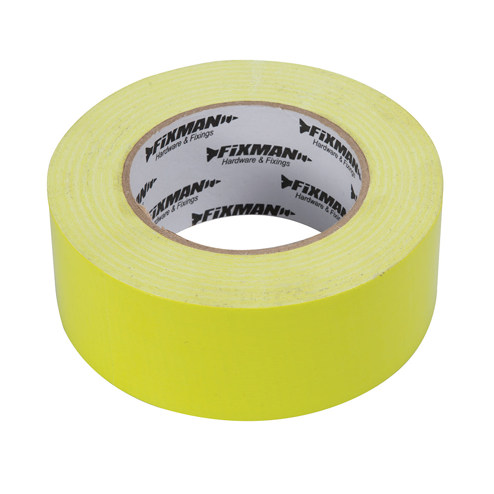 Fixman Heavy Duty Duct Tape Bright Yellow 50mm x 50m