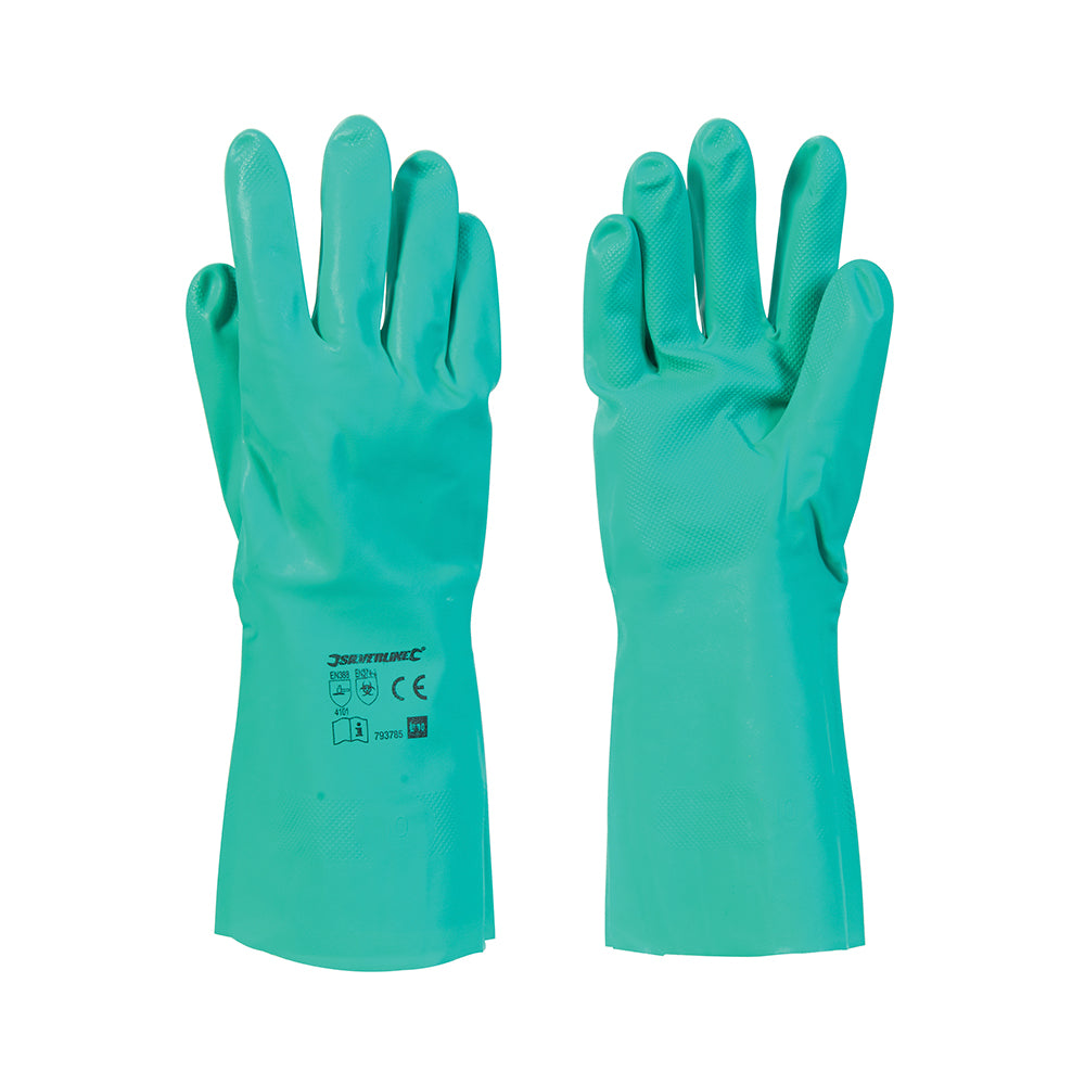 Silverline Nitrile Gauntlets L 9