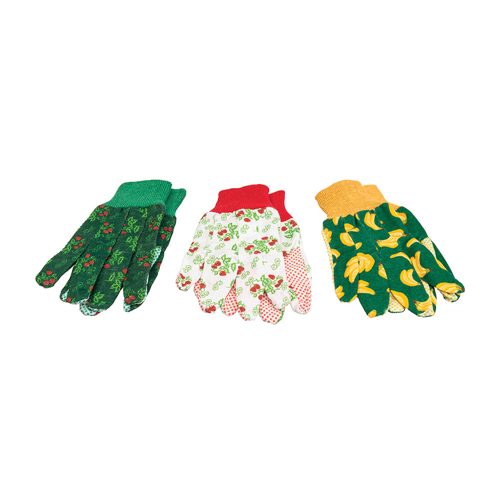 Silverline Floral Gardening Gloves 3pk M 8