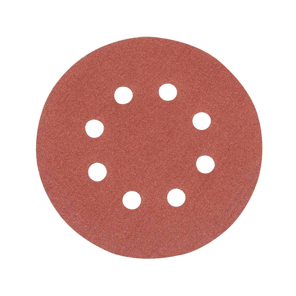 Silverline Hook & Loop Discs Punched 125mm 10pk 125mm 120 Grit