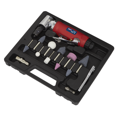 Sealey 15pc 90° Angle Air Die Grinder Kit GSA675