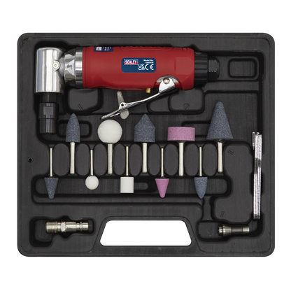 Sealey 15pc 90° Angle Air Die Grinder Kit GSA675