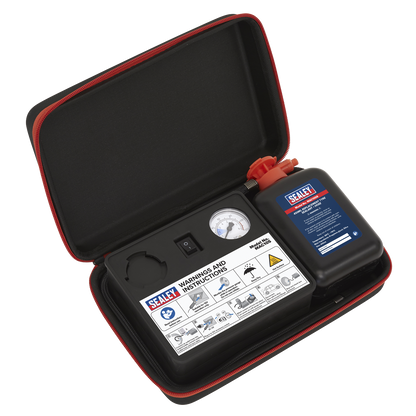 Sealey 12V Tyre Inflator & Emergency Puncture Sealant Kit MAC10S