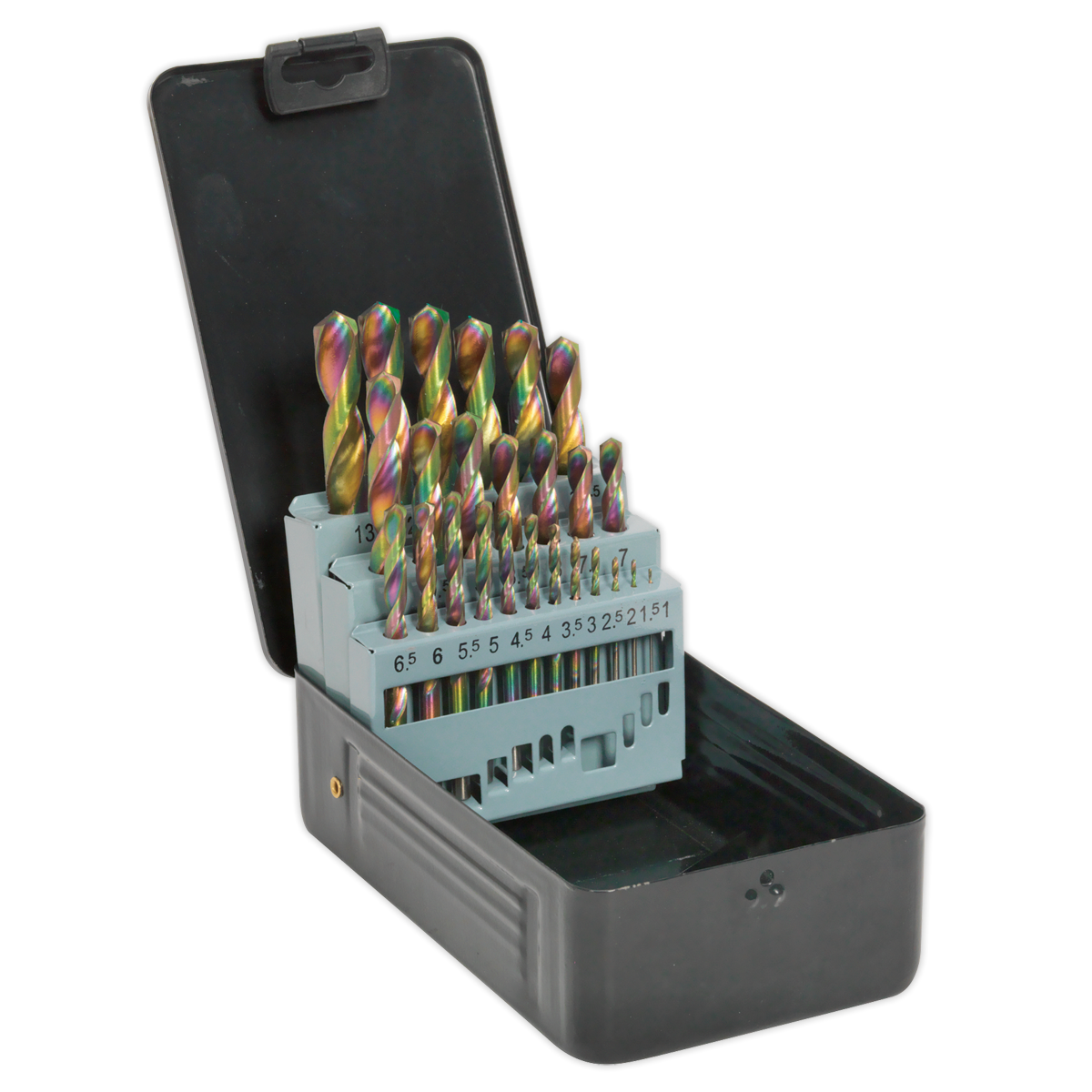 Sealey 25pc HSS Edge Ground Drill Bit Set - DIN 338 S0938