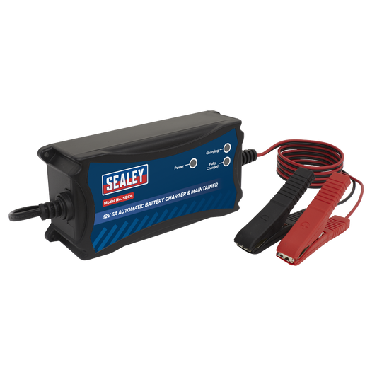 Sealey 12V 6A Automatic Battery Charger & Maintainer SBC6