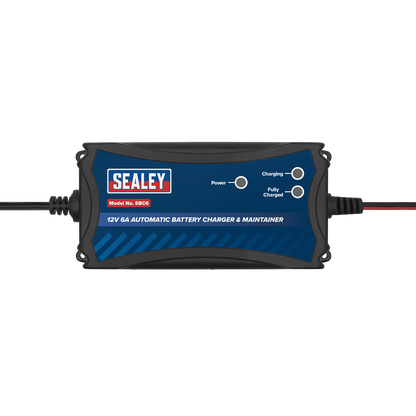 Sealey 12V 6A Automatic Battery Charger & Maintainer SBC6