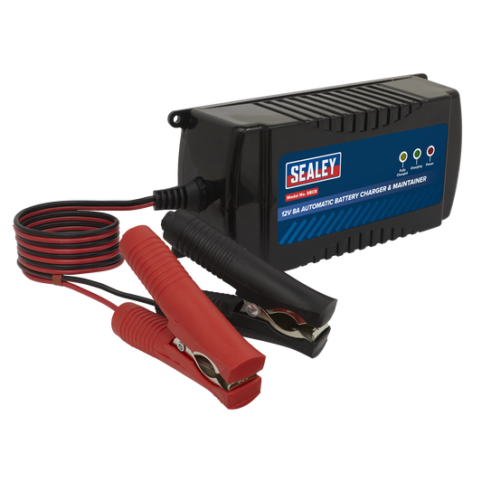 Sealey 12V 8A Automatic Battery Charger & Maintainer SBC8