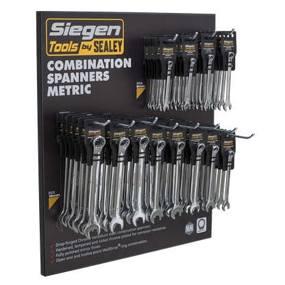 Sealey 8-19mm Spanners with Display Panel SIEGEN PAC 1
