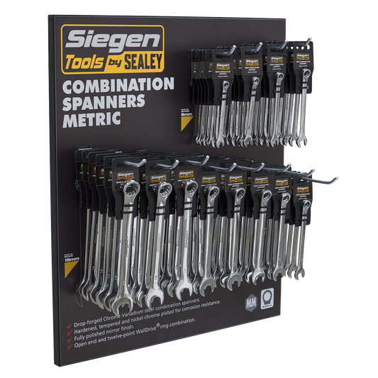 Sealey 8-19mm Spanners with Display Panel SIEGEN PAC 1