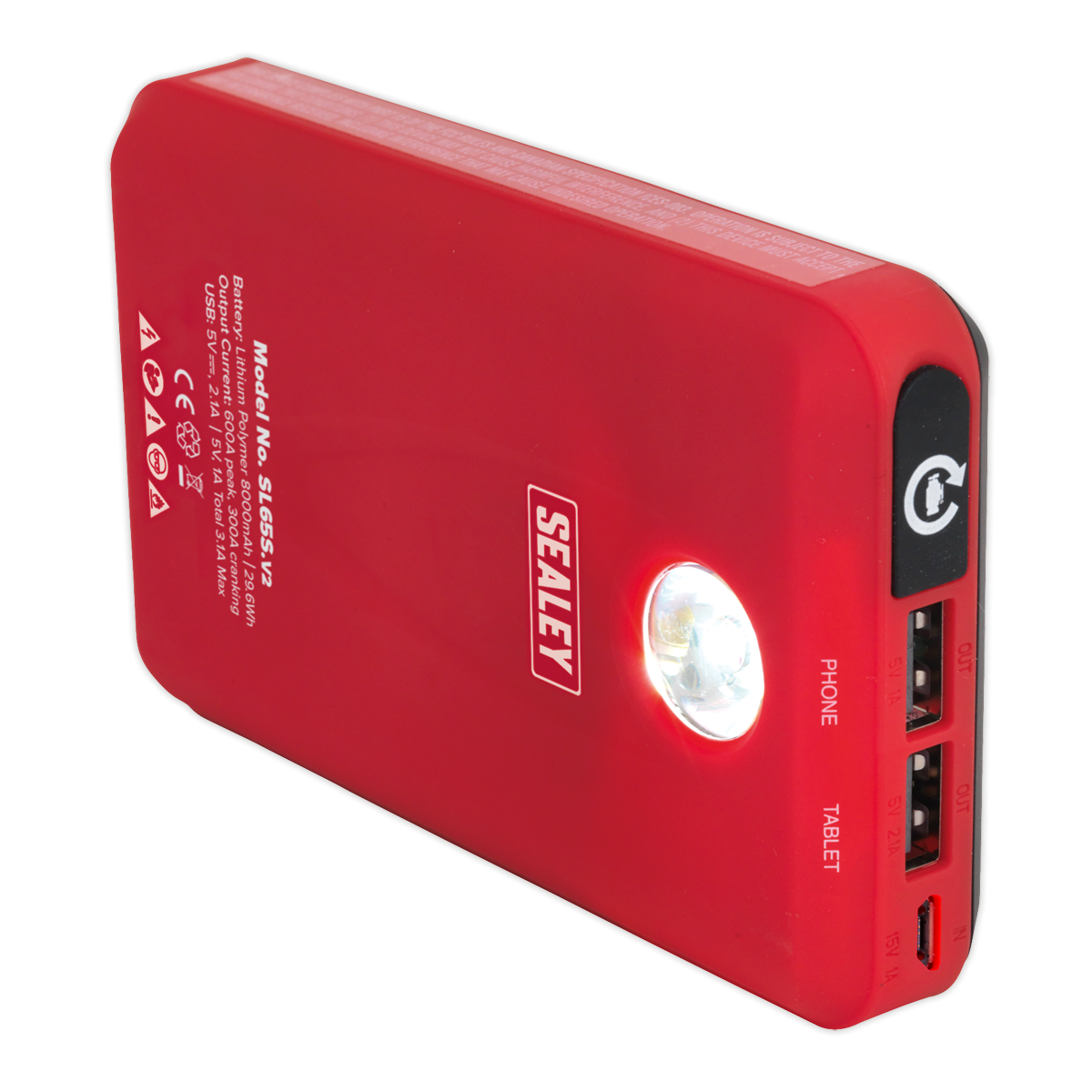 Sealey Schumacher® 600A Lithium-ion Jump Starter Power Pack SL65S
